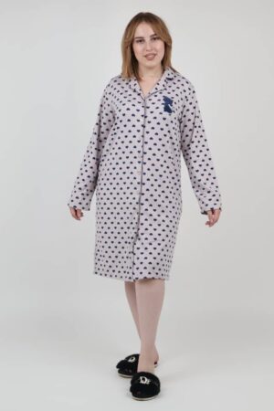 Robe de nuit léopard mauve