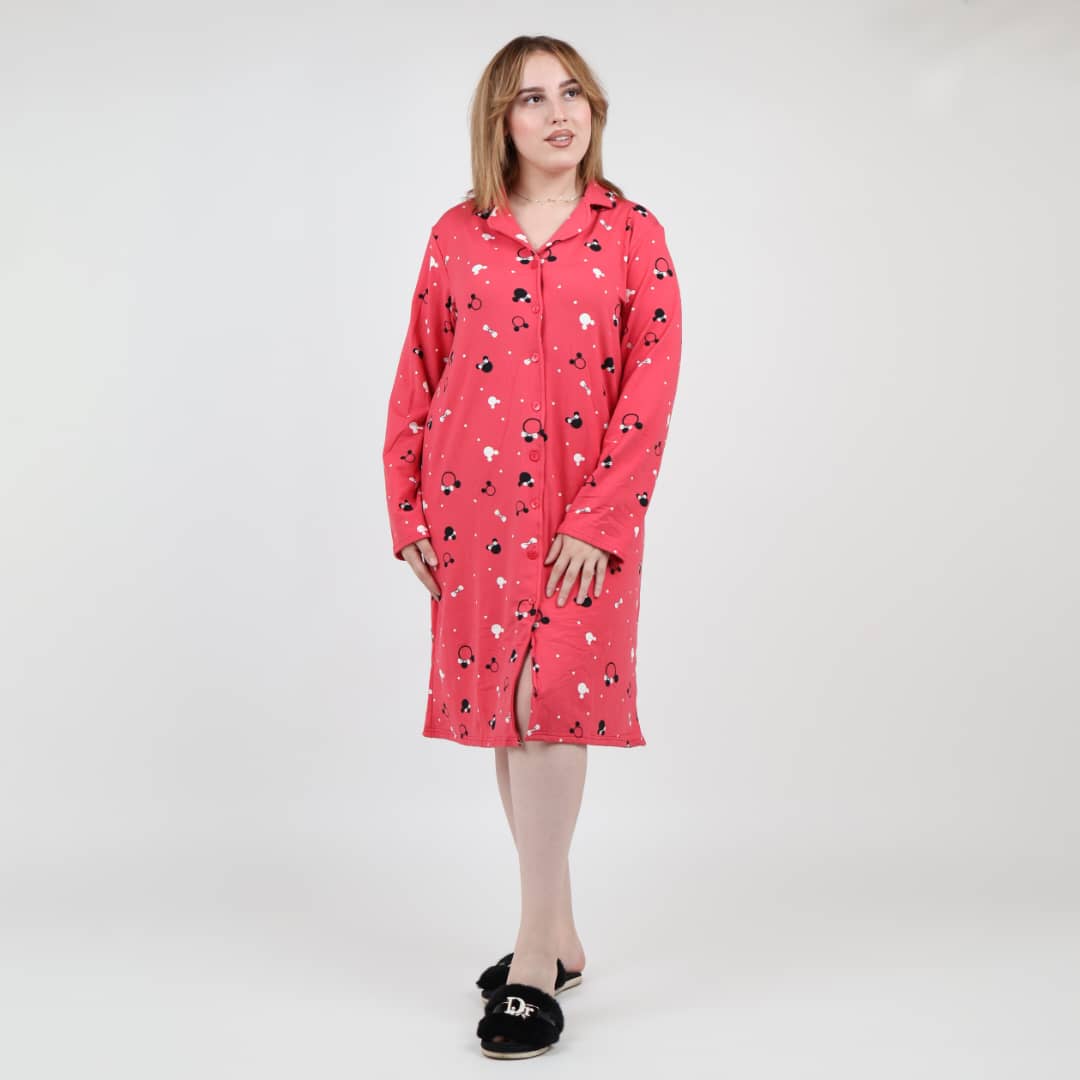 Robe de nuit Léopard fushia