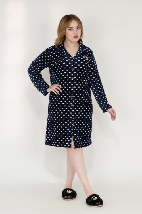 Robe de nuit bleu -V-