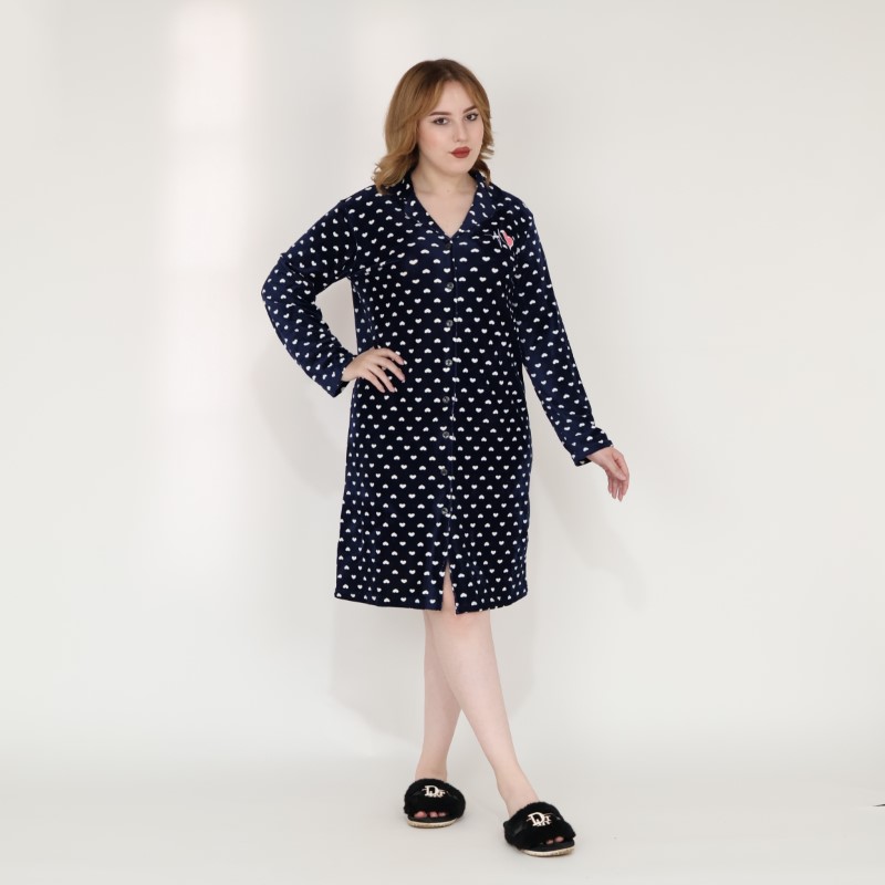 Robe de nuit bleu -V-