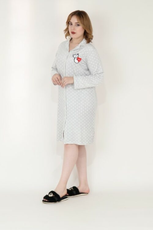 ROBE de nuit gris -V-