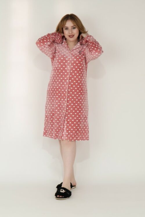 Robe de nuit cœur rose -V-