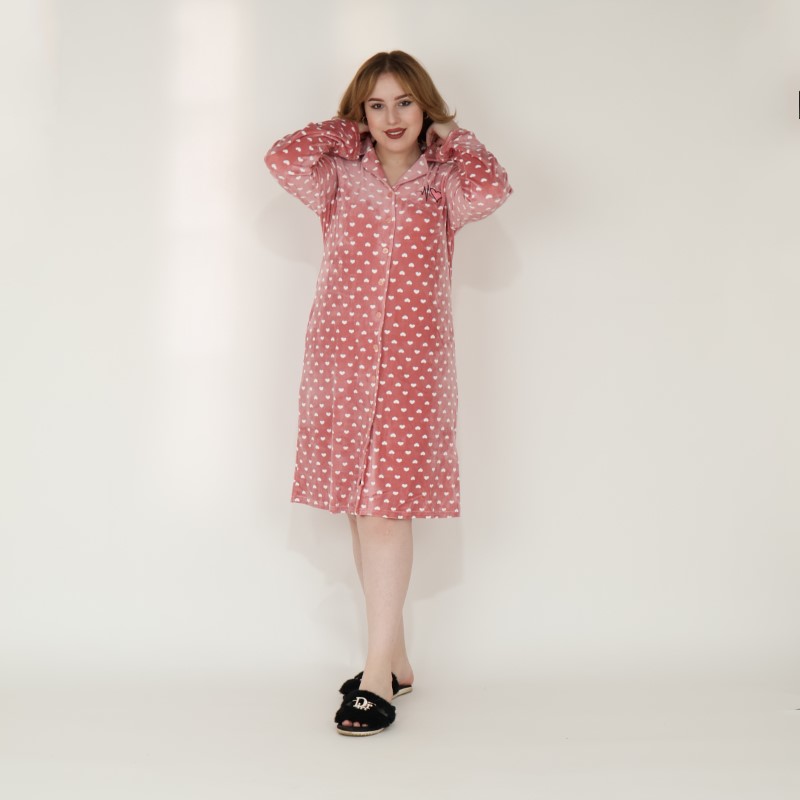 Robe de nuit cœur rose -V-