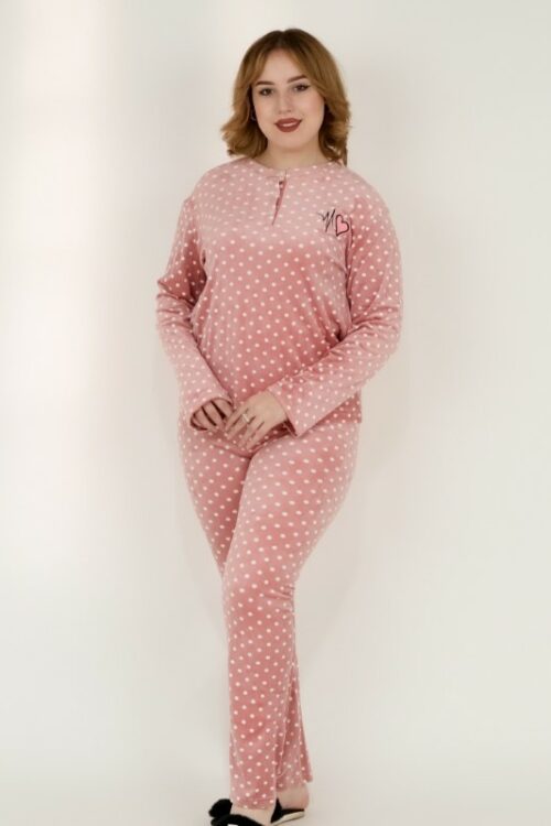 PYJAMA ROSE ASPIRINE boutonné -V-