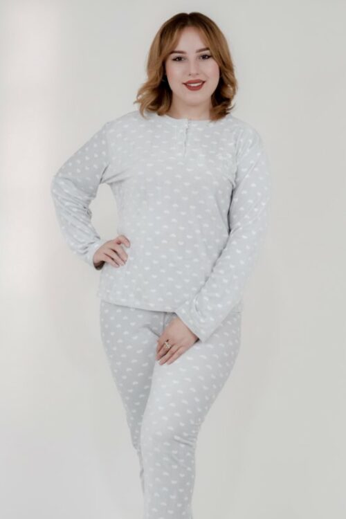 PYJAMA GRIS ASPIRINE boutonné -V-