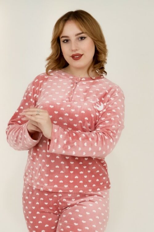 PYJAMA ROSE COEUR -V-