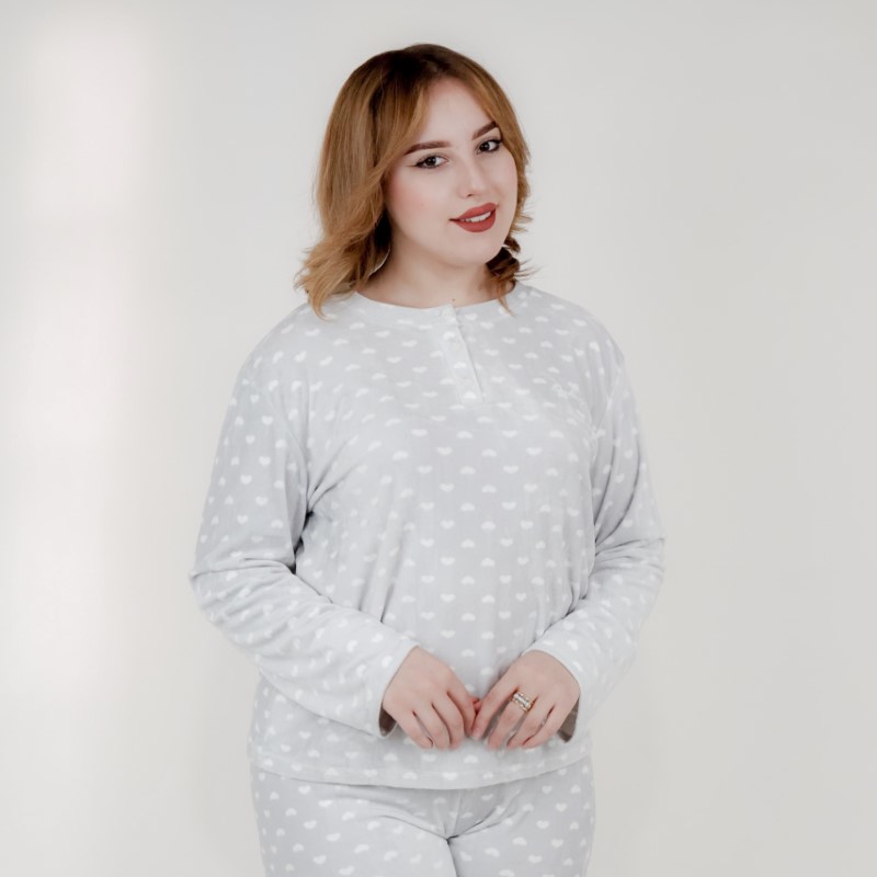 PYJAMA GRIS ASPIRINE boutonné -V- – Image 2